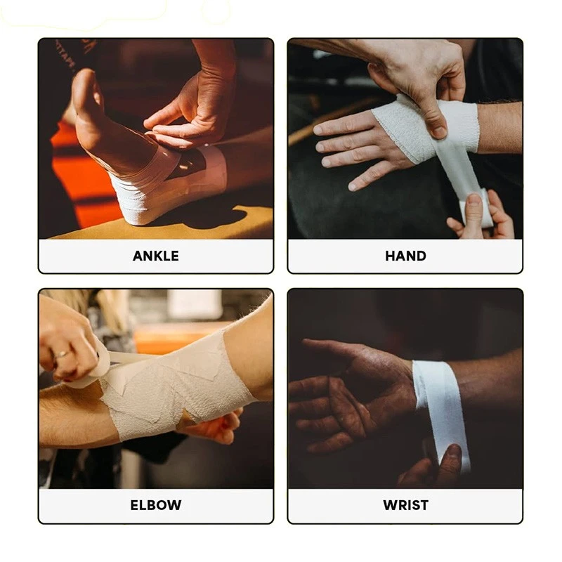 white baseball wrist tape application